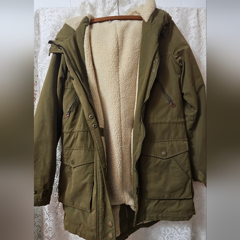 VOLCOM Walk On By Parka Olive Utility Jacket